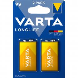Varta Longlife 9v 2 Pack (b) - Batteri