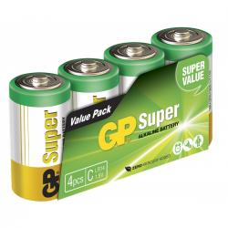 GP Super Alkaline 14A/LR14 C Batteri - 4 stk.