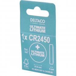 Deltaco Ultimate Lithium Battery, 3v, Cr2450 Button Cell, 1-pack - Batteri